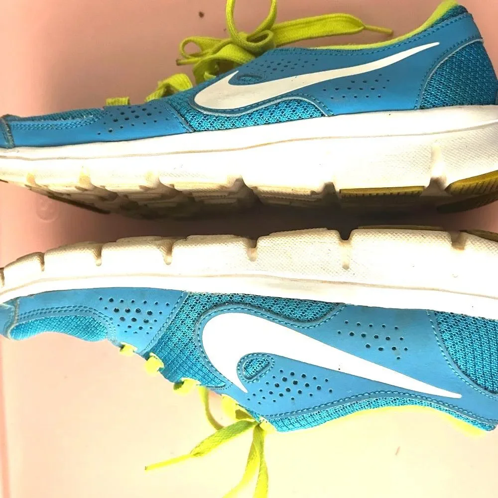 Nike Flex Experience Sneakers Womens US 8 Blue Lace Running Gym Workout Shoes